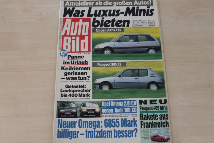 Deckblatt Auto Bild (28/1987)